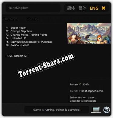 RuneKingdom: Читы, Трейнер +6 [CheatHappens.com]