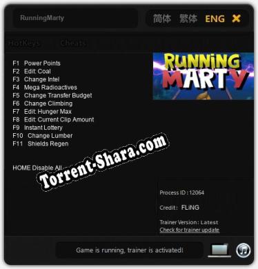RunningMarty: Трейнер +11 [v1.1]