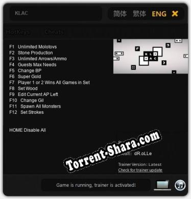 KLAC: Трейнер +12 [v1.5]