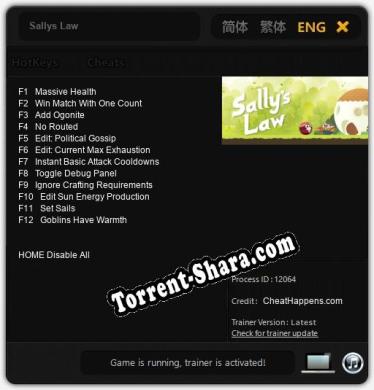 Sallys Law: ТРЕЙНЕР И ЧИТЫ (V1.0.71)