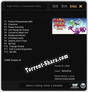 Трейнер для Sapo Xulé e o Casamento Indesejado [v1.0.6]