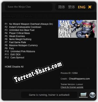 Трейнер для Save the Ninja Clan [v1.0.1]