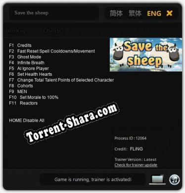 Трейнер для Save the sheep [v1.0.5]