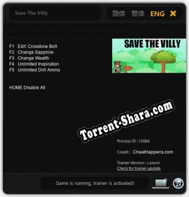 Save The Villy: Читы, Трейнер +5 [CheatHappens.com]