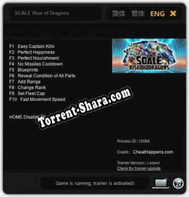 SCALE Rise of Dragons: Читы, Трейнер +10 [CheatHappens.com]