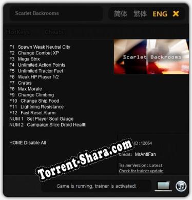 Scarlet Backrooms: Трейнер +14 [v1.8]