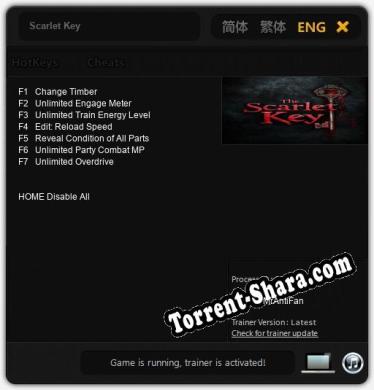 Scarlet Key: Читы, Трейнер +7 [MrAntiFan]