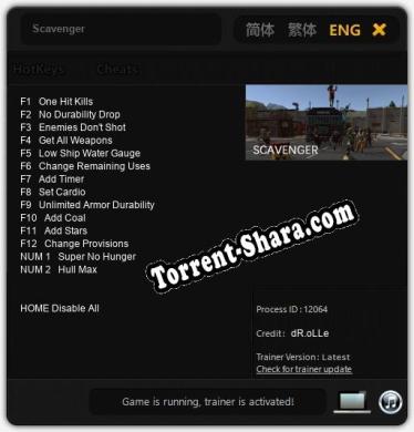 Scavenger: Трейнер +14 [v1.5]