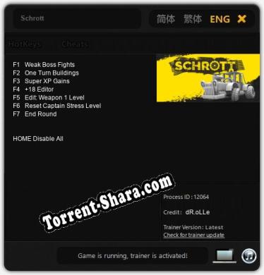 Трейнер для Schrott [v1.0.8]