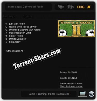Score a goal 2 (Physical football): Читы, Трейнер +7 [dR.oLLe]
