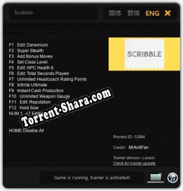 Scribble: Трейнер +13 [v1.5]