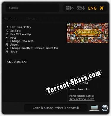 Scrolls: ТРЕЙНЕР И ЧИТЫ (V1.0.18)