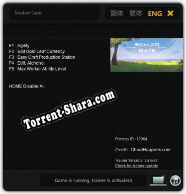 Sealed Gate: ТРЕЙНЕР И ЧИТЫ (V1.0.13)