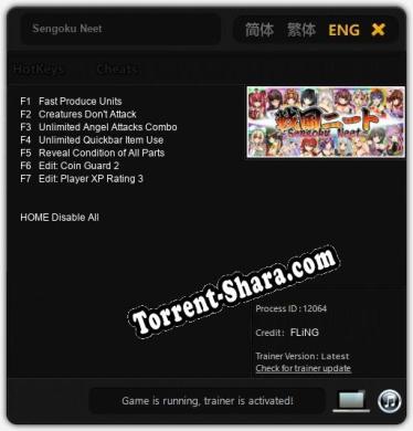 Sengoku Neet: Читы, Трейнер +7 [FLiNG]
