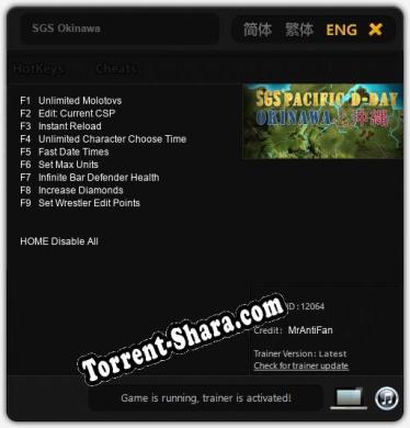 Трейнер для SGS Okinawa [v1.0.1]