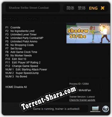 Shadow Strike Street Combat: Читы, Трейнер +15 [MrAntiFan]