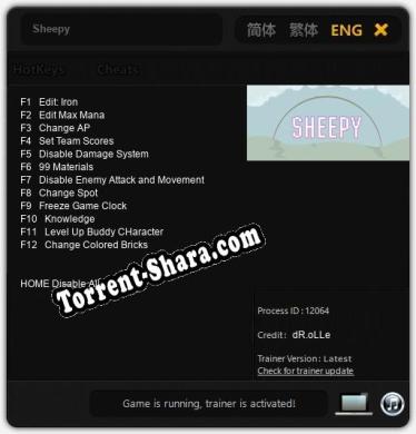 Sheepy: ТРЕЙНЕР И ЧИТЫ (V1.0.42)