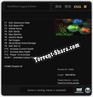 ShellBlast Legacy Edition: ТРЕЙНЕР И ЧИТЫ (V1.0.43)