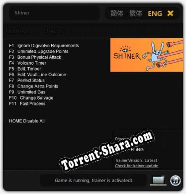 Shiner: Трейнер +11 [v1.5]