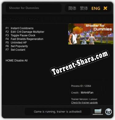 Shooter for Dummies: ТРЕЙНЕР И ЧИТЫ (V1.0.31)