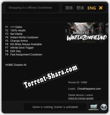 Shopping in a Winter Zombieland: Трейнер +9 [v1.4]