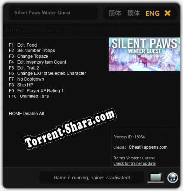 Silent Paws Winter Quest: ТРЕЙНЕР И ЧИТЫ (V1.0.20)