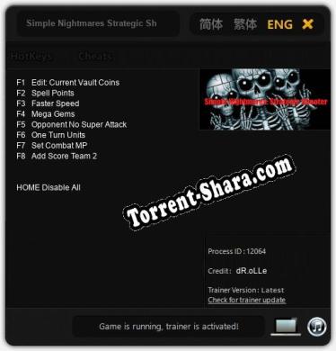 Simple Nightmares Strategic Shooter: Трейнер +8 [v1.5]
