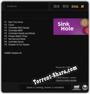 Sinkhole: Читы, Трейнер +9 [FLiNG]