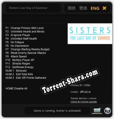 Sisters Last Day of Summer: Трейнер +15 [v1.6]