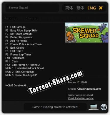 Skewer Squad: ТРЕЙНЕР И ЧИТЫ (V1.0.39)