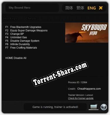 Sky Bound Hero: Читы, Трейнер +7 [CheatHappens.com]