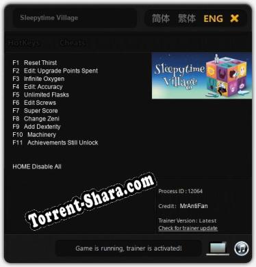 Sleepytime Village: Читы, Трейнер +11 [MrAntiFan]