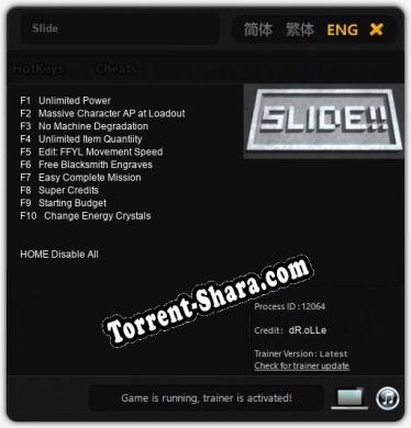 Slide: Трейнер +10 [v1.4]