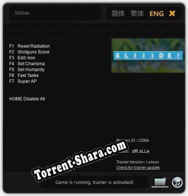 Sliiide: Трейнер +7 [v1.1]