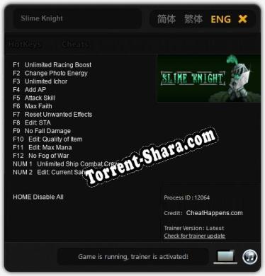 Slime Knight: ТРЕЙНЕР И ЧИТЫ (V1.0.81)