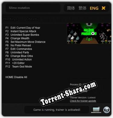 Трейнер для Slime mutation [v1.0.2]