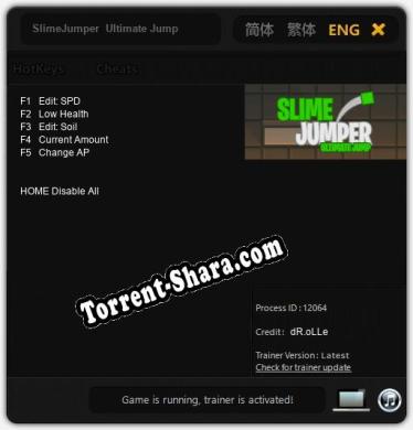 Трейнер для SlimeJumper  Ultimate Jump [v1.0.9]