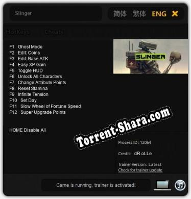 Трейнер для Slinger [v1.0.2]