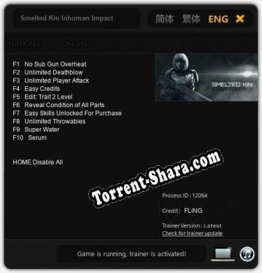 Smelted Kin Inhuman Impact: ТРЕЙНЕР И ЧИТЫ (V1.0.76)
