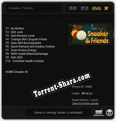 Snaaker  Friends: ТРЕЙНЕР И ЧИТЫ (V1.0.5)