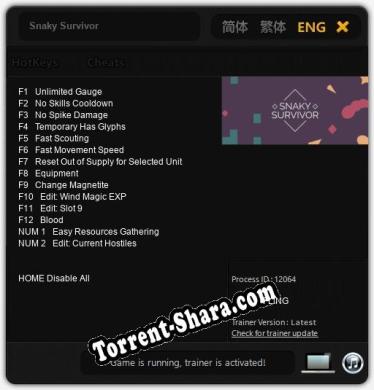 Snaky Survivor: ТРЕЙНЕР И ЧИТЫ (V1.0.23)
