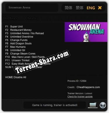 Snowman Arena: ТРЕЙНЕР И ЧИТЫ (V1.0.52)