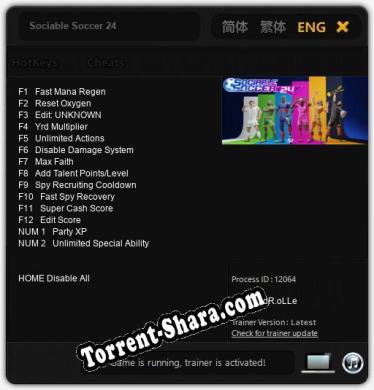 Sociable Soccer 24: ТРЕЙНЕР И ЧИТЫ (V1.0.62)