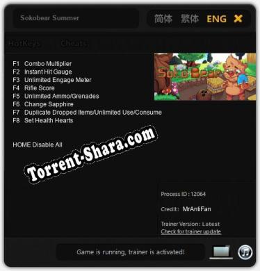 Трейнер для Sokobear Summer [v1.0.6]