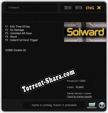 Трейнер для Solward [v1.0.5]