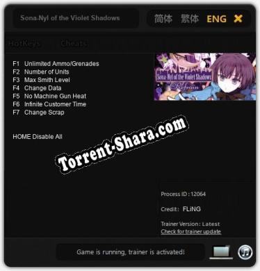 Sona-Nyl of the Violet Shadows Refrain: Трейнер +7 [v1.6]