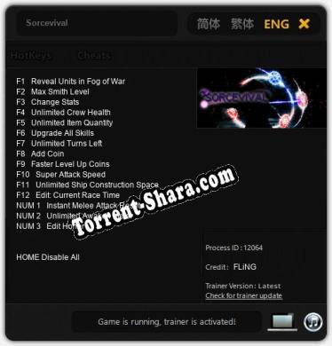 Трейнер для Sorcevival [v1.0.2]