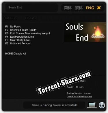 Souls End: Трейнер +6 [v1.4]