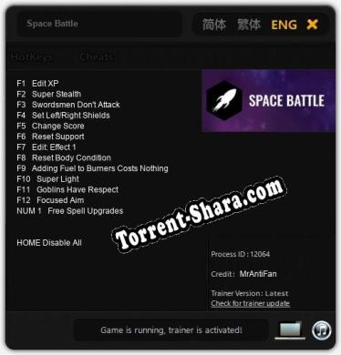 Трейнер для Space Battle [v1.0.6]