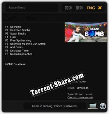 Space Bomb: ТРЕЙНЕР И ЧИТЫ (V1.0.90)